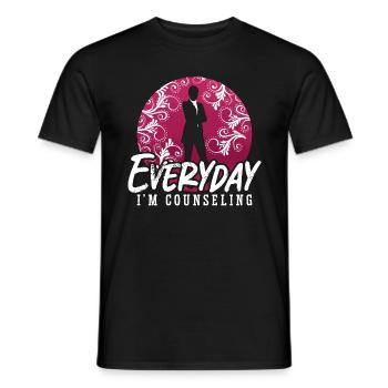 School Counselor Everyday I'm Counseling Therapist - Men's T-Shirt - black - Front - AI Model Male 178 light (178cm)