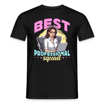 Assistante Admin Secrétaire de la Meilleure Escouade Professionnelle - T-shirt homme - noir - Devant - AI Model Male 178 light (178cm)