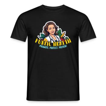 Health Educator Public Health Promote Counselor - Men's T-Shirt - black - Front - AI Model Male 178 light (178cm)