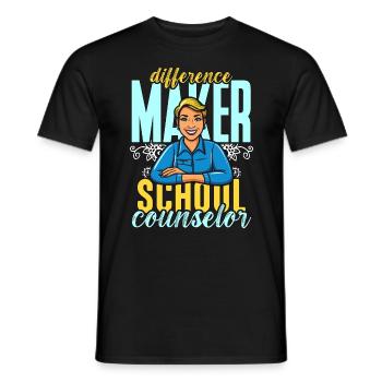 School Counselor Difference Maker School Therapist - Männer T-Shirt - Schwarz - Vorne - AI Model Male 178 light (178cm)