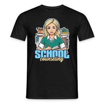 School Counselor School Counseling Psychologist - Men's T-Shirt - black - Front - AI Model Male 178 light (178cm)