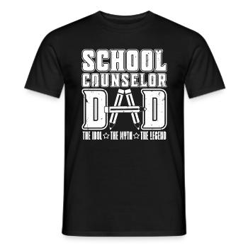 Conseiller scolaire Papa L’idole Le thérapeute scolaire - T-shirt homme - noir - Devant - AI Model Male 178 light (178cm)
