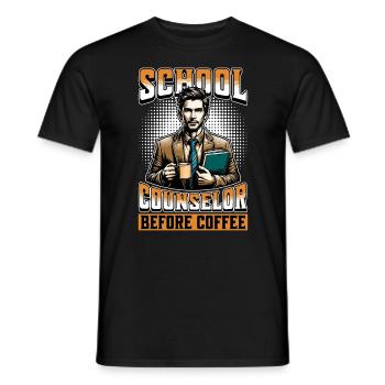 Conseiller scolaire avant de conseiller l’amateur de café - T-shirt homme - noir - Devant - AI Model Male 178 light (178cm)
