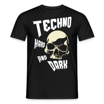 Techno Dur Et Sombre - T-shirt homme - noir - Devant - AI Model Male 178 light (178cm)