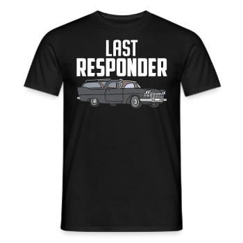 Last Responder Funeral Burial Funny Embalming - Men's T-Shirt - black - Front - AI Model Male 178 light (178cm)