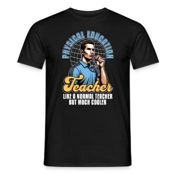 Professeur d’éducation physique comme un professeur de gym - T-shirt homme - noir - Devant - AI Model Male 178 light (178cm)