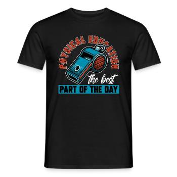 P.E Instructor Physical Education The Best Teacher - Men's T-Shirt - black - Front - AI Model Male 178 light (178cm)