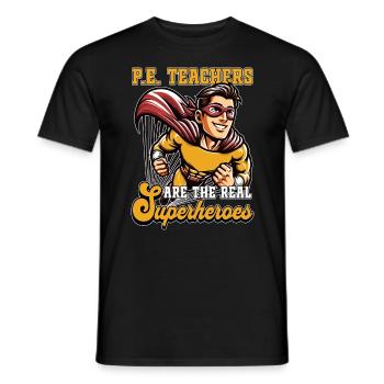 Les enseignants d’éducation physique sont les vrais athlètes - T-shirt homme - noir - Devant - AI Model Male 178 light (178cm)