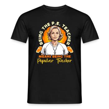 Instructeur d’éducation physique : être l’entraîneur de gym de l’enseignant d’éducation physique - T-shirt homme - noir - Devant - AI Model Male 178 light (178cm)