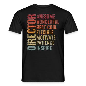 Réalisateur Génial Merveilleux Meilleur Cool Rétro Drôle - T-shirt homme - noir - Devant - AI Model Male 178 light (178cm)