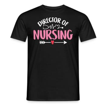 Directeur des soins infirmiers Drôle RN Infirmière en soins de santé - T-shirt homme - noir - Devant - AI Model Male 178 light (178cm)