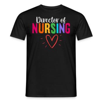 Directeur des soins infirmiers Soins infirmiers médicaux RN Healthcare - T-shirt homme - noir - Devant - AI Model Male 178 light (178cm)