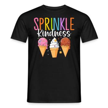 Streusel Freundlichkeit Lustiges Eis Gelato Gefroren - Männer T-Shirt - Schwarz - Vorne - AI Model Male 178 light (178cm)