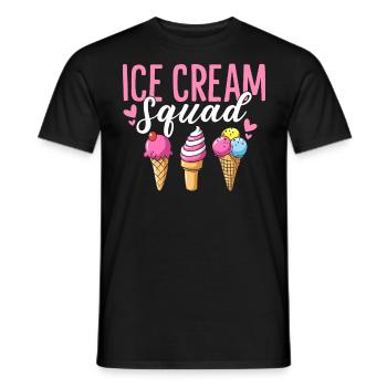 Ice Cream Squad Sommer Snacks Lustiges Eis - Männer T-Shirt - Schwarz - Vorne - AI Model Male 178 light (178cm)