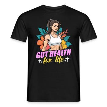 Health Coach Gut Health For Life Personal Trainer - Men's T-Shirt - black - Front - AI Model Male 178 light (178cm)
