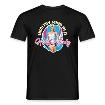 Coach de santé sain dans un entraîneur personnel - T-shirt homme - noir - Devant - AI Model Male 178 light (178cm)