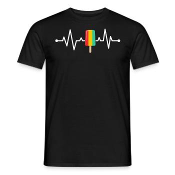 Lustiges Eis am Stiel Eis am Stiel Gefrorenes Dessert Feinschmecker - Männer T-Shirt - Schwarz - Vorne - AI Model Male 178 light (178cm)