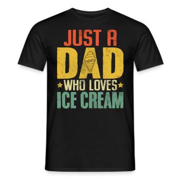 Eis Papa Frozen Dessert Retro Eis am Stiel - Männer T-Shirt - Schwarz - Vorne - AI Model Male 178 light (178cm)