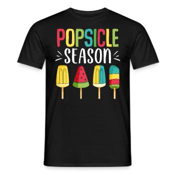 Popsicle Saison Glace Sucette Drôle Sucré Congelé - T-shirt homme - noir - Devant - AI Model Male 178 light (178cm)