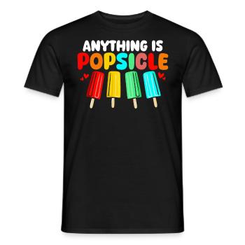 Alles ist Eis am Stiel Lustiges Eis am Stiel gefroren - Männer T-Shirt - Schwarz - Vorne - AI Model Male 178 light (178cm)
