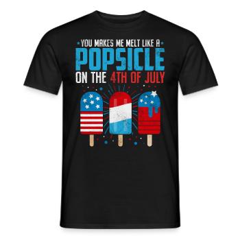 Tu me fais fondre comme une sucette glacée le 4 - T-shirt homme - noir - Devant - AI Model Male 178 light (178cm)