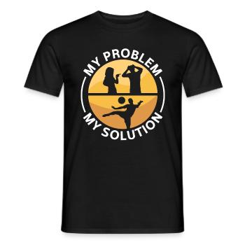 P.E Instructor My Problem My Pictogram Dad Mom - Men's T-Shirt - black - Front - AI Model Male 178 light (178cm)
