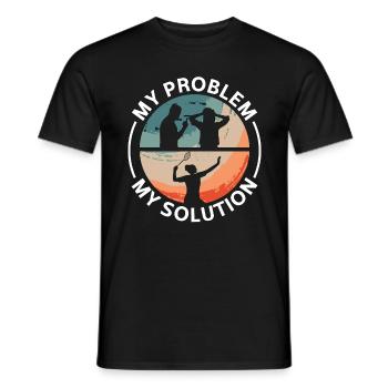 Instructeur d’éducation physique Mon problème Mon pictogramme Maman Papa - T-shirt homme - noir - Devant - AI Model Male 178 light (178cm)