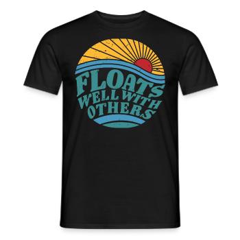 Summer River schwimmt gut mit anderen Float Trip - Männer T-Shirt - Schwarz - Vorne - AI Model Male 178 light (178cm)