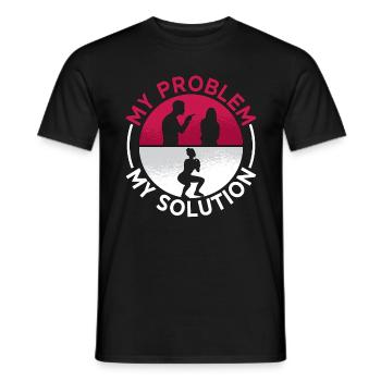 Coach Santé Ma problématique Ma solution Pictogramme Maman - T-shirt homme - noir - Devant - AI Model Male 178 light (178cm)
