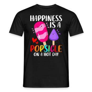 Popsicle Funny Summer Snacks Frozen Dessert Ice - Men's T-Shirt - black - Front - AI Model Male 178 light (178cm)