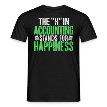 Das H in der Buchhaltung Lustiger CPA-Steuerbuchhalter - Männer T-Shirt - Schwarz - Vorne - AI Model Male 178 light (178cm)