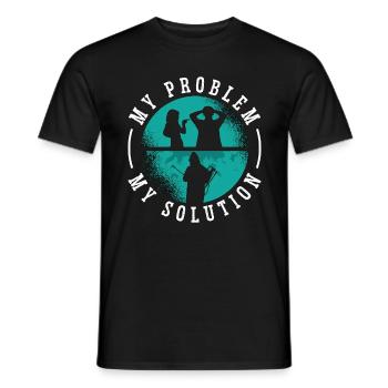 Agent de lutte antiparasitaire Mon problème Mon pictogramme Papa - T-shirt homme - noir - Devant - AI Model Male 178 light (178cm)