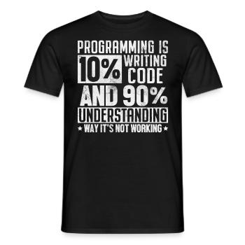 programmation drôle ingénieur logiciel ordinateur - T-shirt homme - noir - Devant - AI Model Male 178 light (178cm)