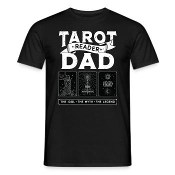 Tarot Reader Dad The Idol The Myth Psychic Tarot - Men's T-Shirt - black - Front - AI Model Male 178 light (178cm)