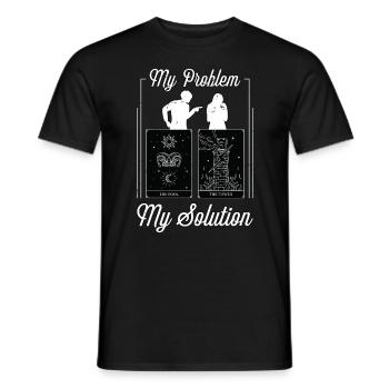 Tarot Reader My Problem My Solution Pictogram Mom - Men's T-Shirt - black - Front - AI Model Male 178 light (178cm)