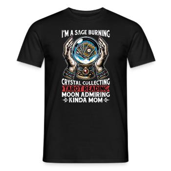 Lecture de tarot Je suis un sage brûlant la voyance - T-shirt homme - noir - Devant - AI Model Male 178 light (178cm)