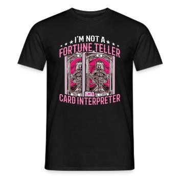 Lecture de tarot, je ne suis pas une diseuse de bonne aventure, cartomancie - T-shirt homme - noir - Devant - AI Model Male 178 light (178cm)