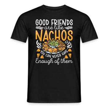 Nachos Good Friends Are Like Nachos Mexican Food - Männer T-Shirt - Schwarz - Vorne - AI Model Male 178 light (178cm)