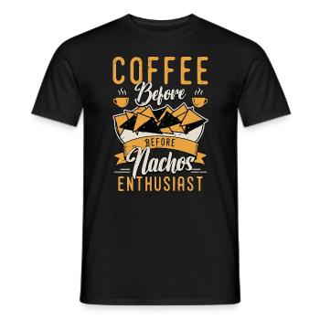 Nachos Enthusiast Coffee Nacho Cheese Coffee Lover - Men's T-Shirt - black - Front - AI Model Male 178 light (178cm)