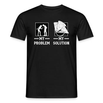 Nachos Enthusiast My Problem My Pictogram Dad Mom - Männer T-Shirt - Schwarz - Vorne - AI Model Male 178 light (178cm)