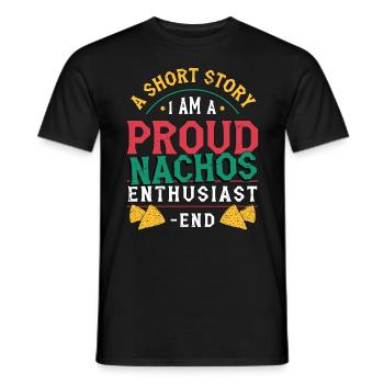 Amateur de nachos Une nouvelle Je suis un amateur de tacos - T-shirt homme - noir - Devant - AI Model Male 178 light (178cm)