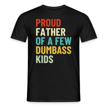 Stolzer Vater Von Ein Paar Dumbass Kids Retro Vintage - Männer T-Shirt - Schwarz - Vorne - AI Model Male 178 light (178cm)