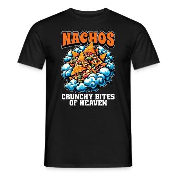Nachos Crunchy Bites Of Heaven Nacho Cheese Lover - Men's T-Shirt - black - Front - AI Model Male 178 light (178cm)