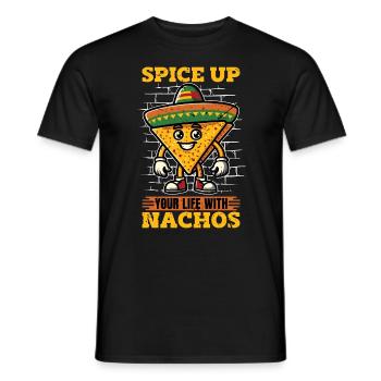Nachos Spice Up Your Life With Nachos Food Lover - Männer T-Shirt - Schwarz - Vorne - AI Model Male 178 light (178cm)