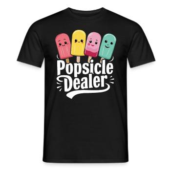 Popsicle Dealer Funny Summer Snacks Ice Popsicles - T-shirt homme - noir - Devant - AI Model Male 178 light (178cm)