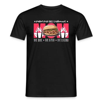 Pulled Pork BBQ Enthusiast Mom Loves Grilled Meat - Men's T-Shirt - black - Front - AI Model Male 178 light (178cm)