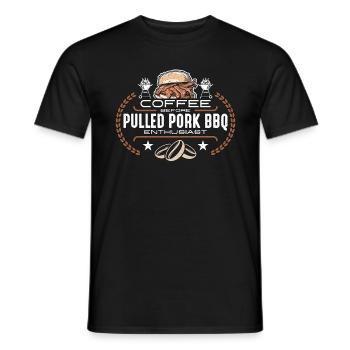 Pulled Pork BBQ Coffee Loves Barbecue Coffee Lover - Männer T-Shirt - Schwarz - Vorne - AI Model Male 178 light (178cm)