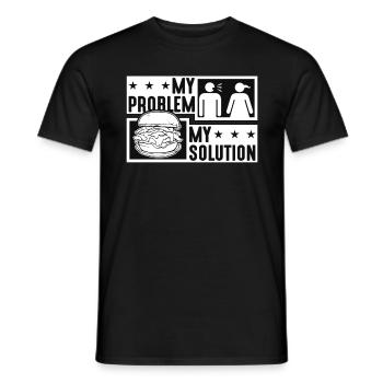 Pulled Pork BBQ My Problem My Pictogram Mom Dad - Männer T-Shirt - Schwarz - Vorne - AI Model Male 178 light (178cm)