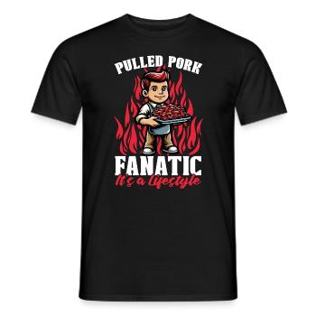 Pulled Pork Fanatic It's a Lifestyle Grilled Meat - Männer T-Shirt - Schwarz - Vorne - AI Model Male 178 light (178cm)