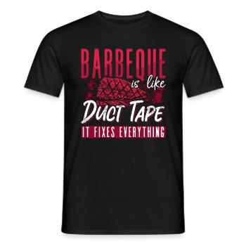 Brisket Barbeque Is Like Duct Tape Grilled Meat - Men's T-Shirt - black - Front - AI Model Male 178 light (178cm)